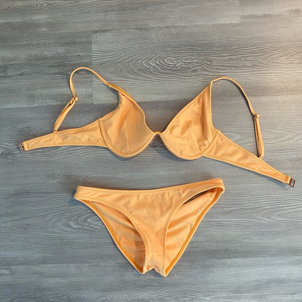 White fox orange bikini size medium